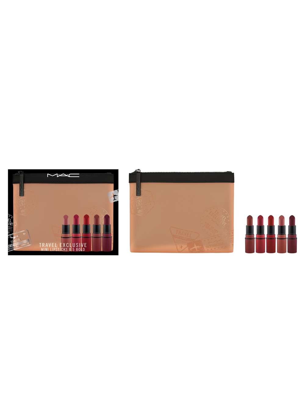 M.A.C Mini Lipsticks set of 5 BOLD new with box